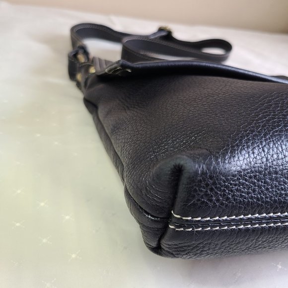 "AVORIO" ITALY, SOFT PEBBLED LEATHER CROSSBODY BAG - Picture 5 of 11